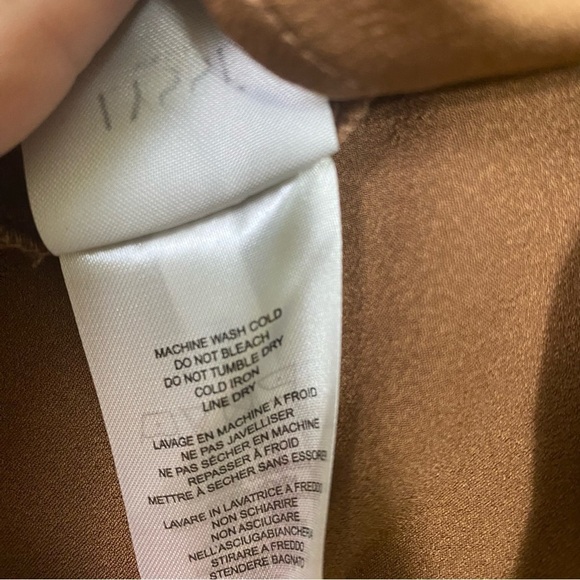 Lysse Blouse Sz XS Copper Brown V-neck Pullover - Picture 13 of 14